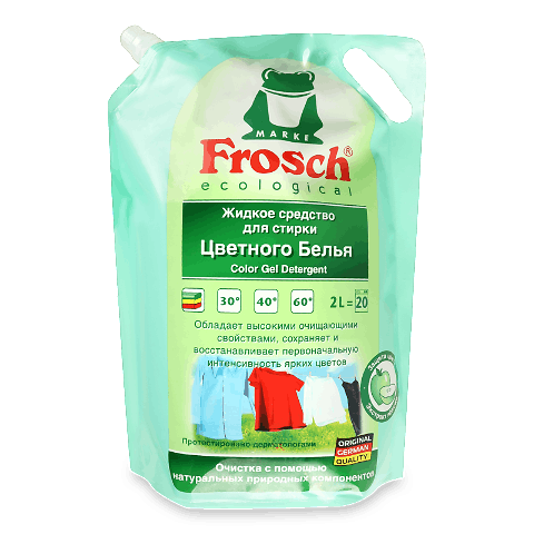 Рідкий засіб Frosch для прання кольорових речей 2л – онлайн-супермаркет ...