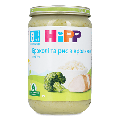 Пюре Hipp кролик в пюре із броколі з рисом 220г – онлайн-супермаркет ...