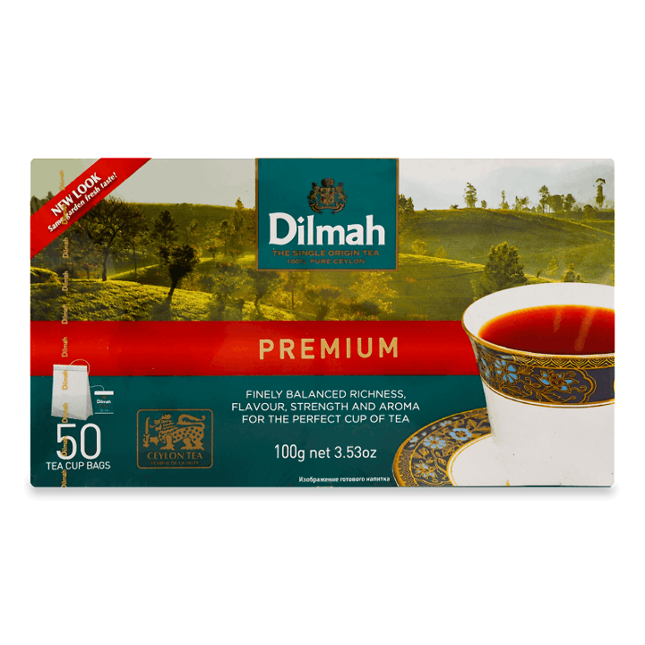 Чай Dilmah Premium з ярликом 50*2г