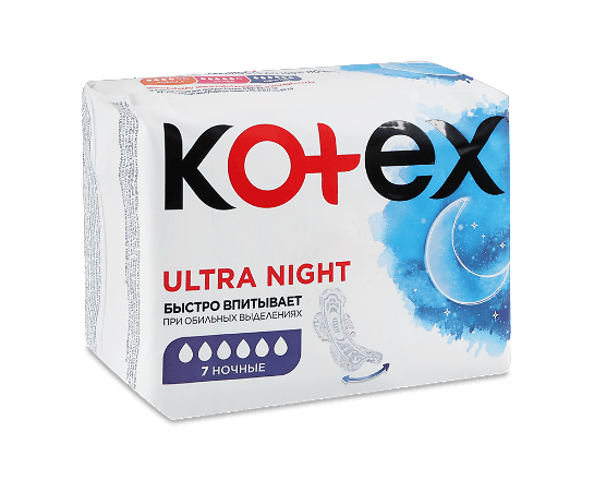 Прокладки гігієнічні Kotex Ultra Night