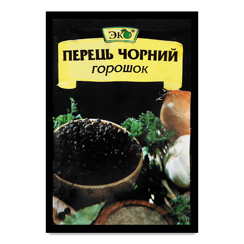 Перець Eko чорний горошок 20г – онлайн-супермаркет «Сільпо»