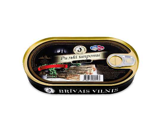 Шпроти Brivais Vilnis «Ризькі» в олії з ключем