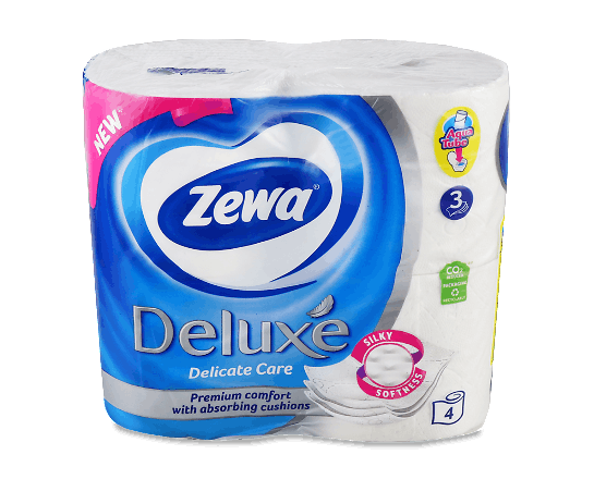 Папір туалетний Zewа Deluxe Delicate білий 3-шаровий