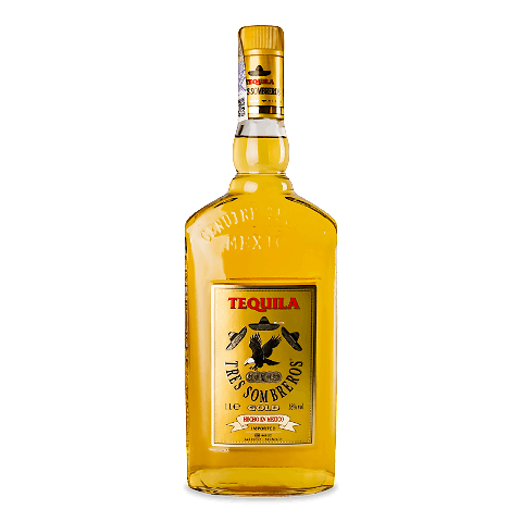 Текіла Tres Sombreros Gold 1л – онлайн-супермаркет «Сільпо»