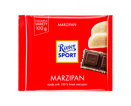Шоколад чорний Ritter Sport з марципаном