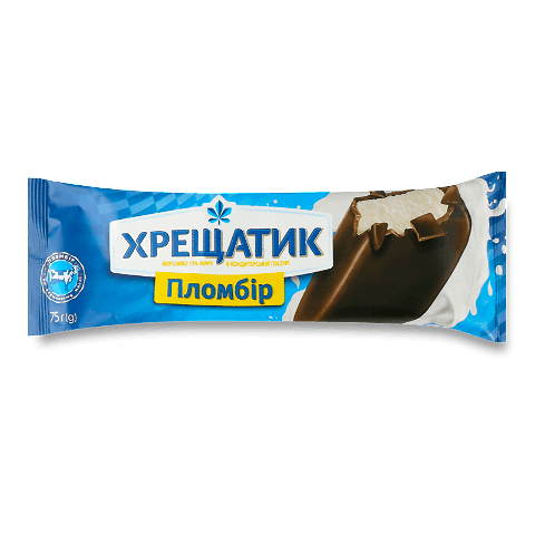 Морозиво «Хладик» «Хрещатик» пломбір у кондитерській глазурі 75г ...