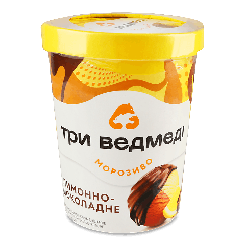 Морозиво «Три ведмеді» лимонно-шоколадне 500г – онлайн-супермаркет «Сільпо»