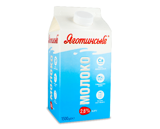 Молоко «Яготинське» «Велике» 2,6%