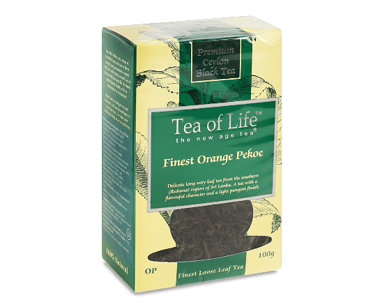 Чай чорний Tea of Life Finest OP байховий крупнолистовий
