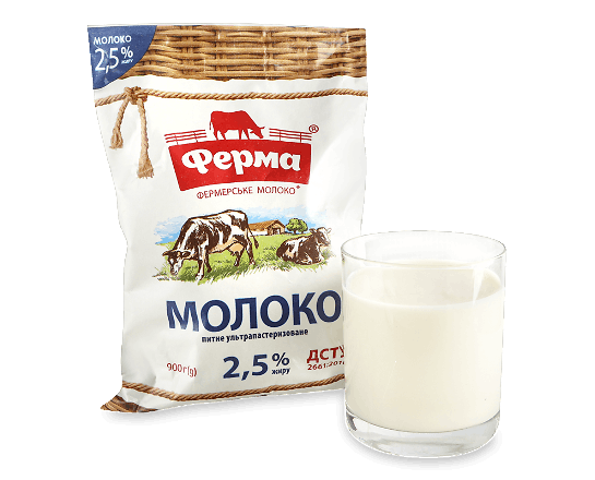 Молоко «Ферма» ультрапастеризоване 2,5%