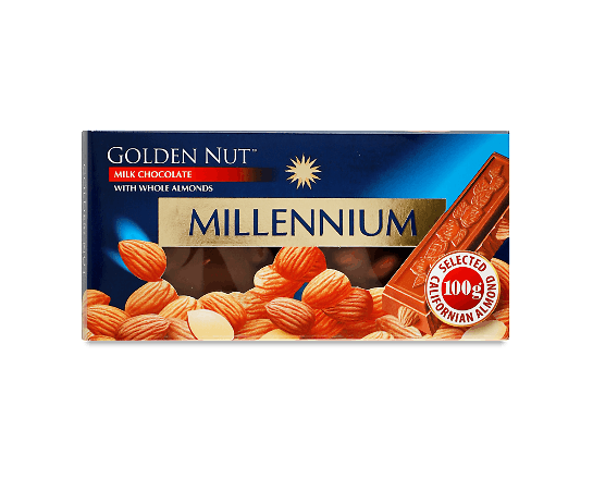 Шоколад молочний Millennium Gold мигдаль