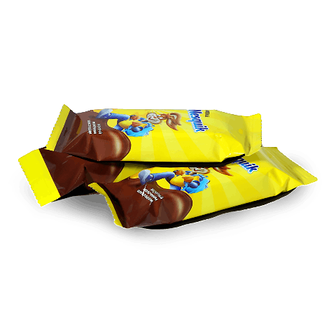 Цукерки Nesquik шоколадні вафельні 100г – онлайн-супермаркет «Сільпо»