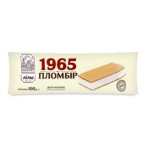 Морозиво «Лімо» пломбір 1965, брикет 100г – онлайн-супермаркет «Сільпо»