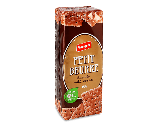 Печиво Yarych Petit Beurre з какао