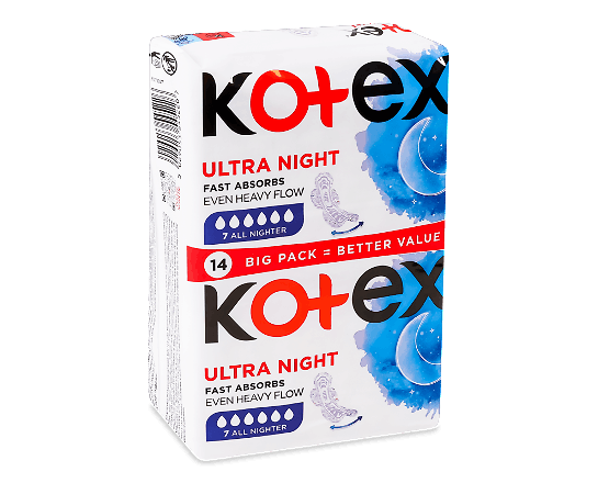 Прокладки гігієнічні Kotex Ultra Night
