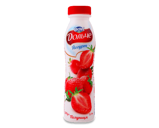 Йогурт Дольче Lactel полуниця 2,5%