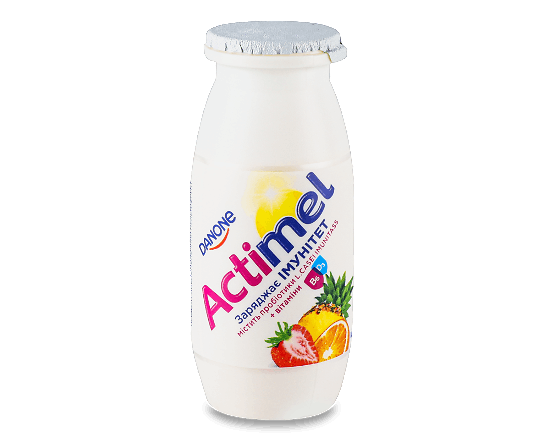 Продукт кисломолочний Actimel мультифрукт 1,5%, пляшка