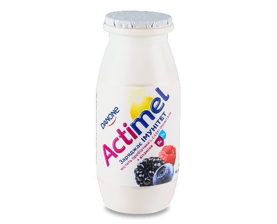 Продукт кисломолочний Actimel лісові ягоди 1,5%, пляшка