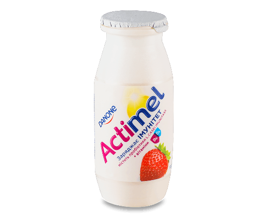 Продукт кисломолочний Actimel полуниця 1,5%, пляшка