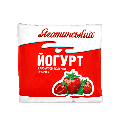 Йогурт Яготинський з ароматом полуниці 1,5% п/е 400г – онлайн ...