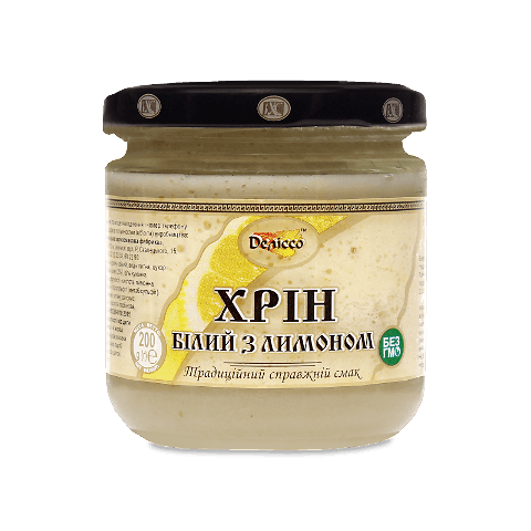 Хрін ВХС білий з лимоном твіст 200г – онлайн-супермаркет «Сільпо»