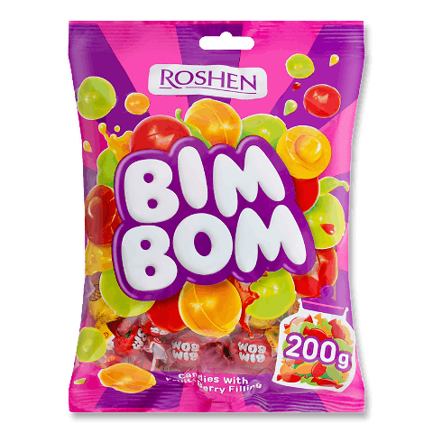 Карамель Roshen «Бім-Бом» 200г – онлайн-супермаркет «Сільпо»