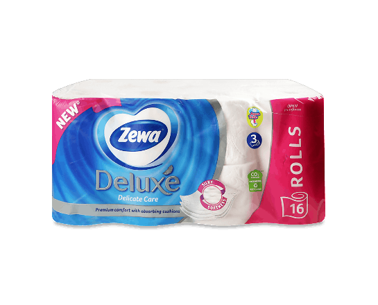 Папір туалетний Zewa Deluxe Delicate білий 3шаровий