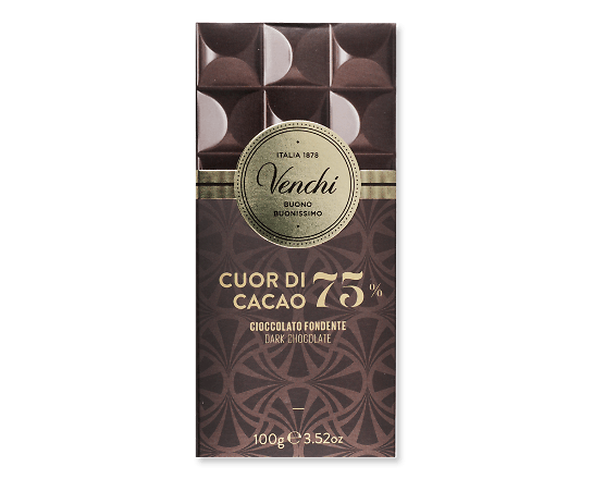 Шоколад чорний Venchi 75%