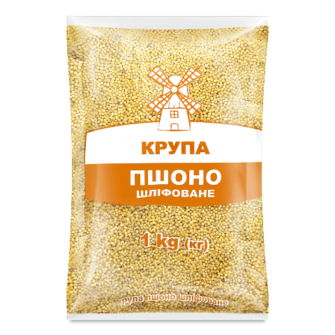 Крупа пшоно шліфоване 1кг – онлайн-супермаркет «Сільпо»