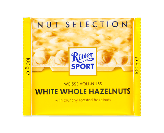 Шоколад білий Ritter Sport з цільними лісовими горіхами