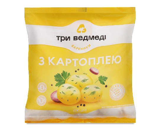 Вареники «Три Ведмеді» з картоплею