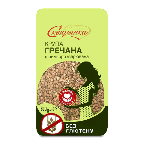 Крупа «Сквирянка» гречана без глютена 800г – онлайн-супермаркет «Сільпо»