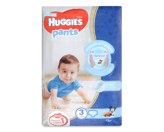 Підгузки-трусики Huggies Pants для хлопчиків 3 (6-11 кг)