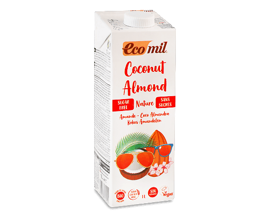 Молоко Ecomil органічне кокос та мигдаль без цукру
