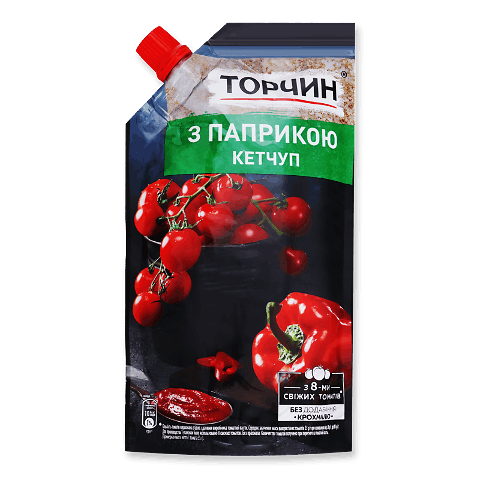Кетчуп «Торчин» з паприкою д/п 270г – онлайн-супермаркет «Сільпо»