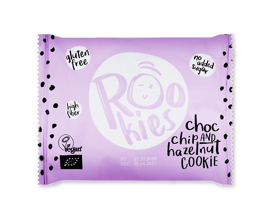 Печиво Rookies шматочки шоколаду-фундук органічне
