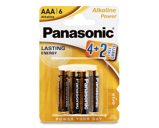 Батарейка Panasonic Alkaline Power LR03 4+2