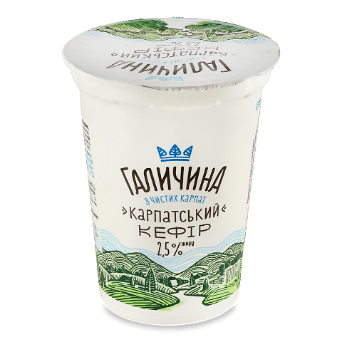 Кефір «Галичина» 2,5% 200г – онлайн-супермаркет «Сільпо»