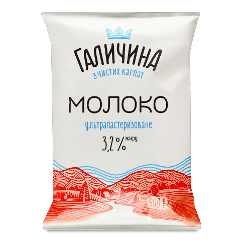 Молоко «Галичина» ультрапастеризоване 3,2%, т/ф 900г – онлайн ...