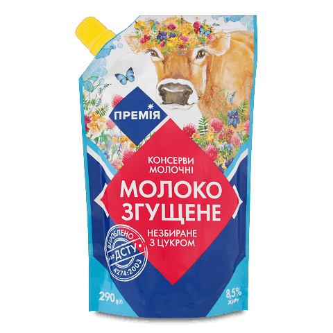 Молоко згущене «Премія»® незбиране з цукром 8,5% 290г – онлайн ...
