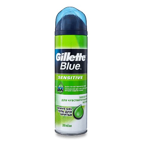Гель для гоління Gillette Blue Sensitive для чутливої шкіри