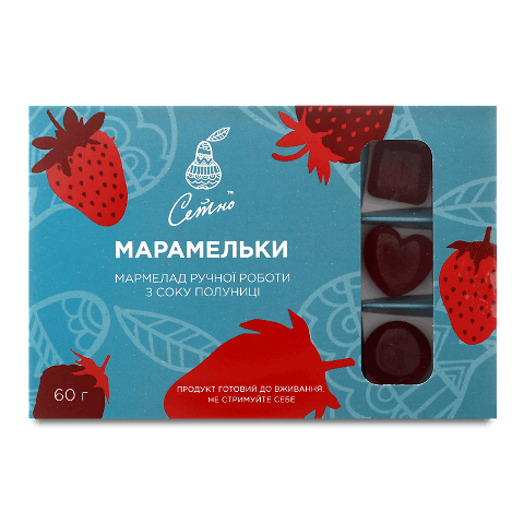 Мармелад «Лавка традицій» «Сетно» «Марамельки» з соку полуниці 60г ...