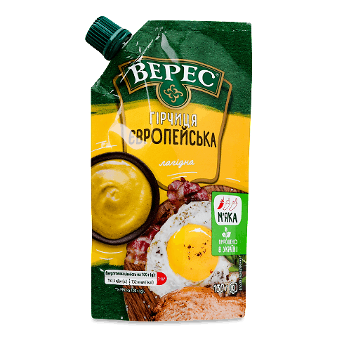 Гірчиця «Верес» «Європейська» 130г – онлайн-супермаркет «Сільпо»