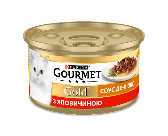 Корм для котів Gourmet Gold соус де-люкс з яловичиною