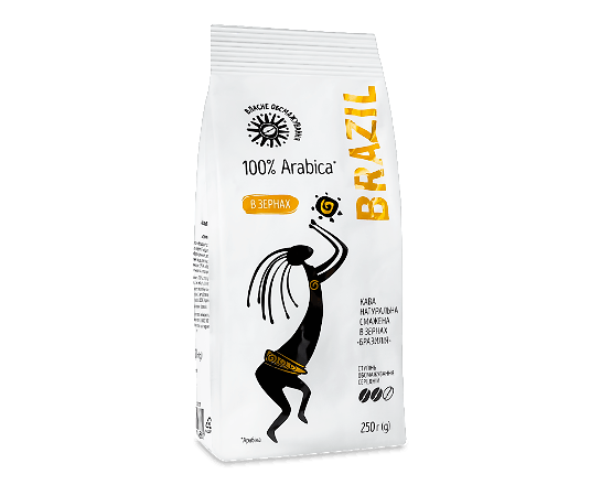 Кава зернова «Бразилія» смажена