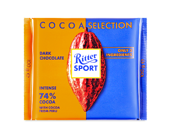 Шоколад чорний Ritter Sport «Перу» 74%