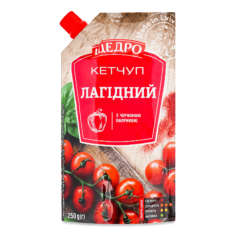 Кетчуп «Щедро» «Лагідний» 250г – онлайн-супермаркет «Сільпо»