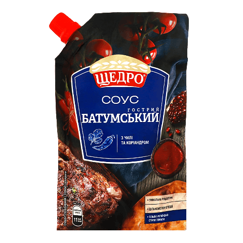 Соус «Щедро» «Батумський» гострий д/п 200г – онлайн-супермаркет «Сільпо»