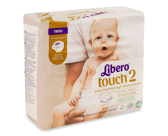 Підгузки дитячі Libero Touch Soft Fit 2 (3-6 кг)