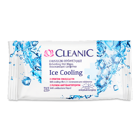 Серветки вологі Cleanic Ice Cooling антибактеріальні